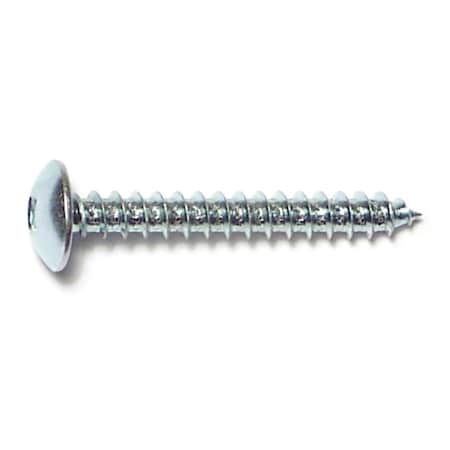Midwest Fastener Sheet Metal Screw, #10 x 1-1/2 in, Zinc Plated Steel Truss Head Square Drive, 20 PK 30818